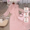 Áo dài cách tân nữ Uyển Thy Chaang May sẵn lụa tơ 4 tà lệch họa tiết ngọc đẹp dự tiệc lễ tết ADC088 3