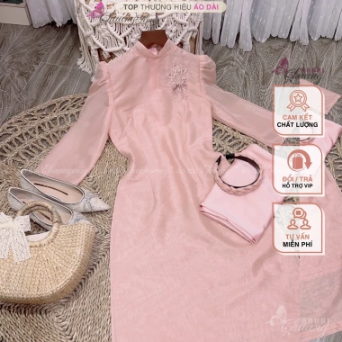 Áo dài cách tân nữ Uyển Thy Chaang May sẵn lụa tơ 4 tà lệch họa tiết ngọc đẹp dự tiệc lễ tết ADC088 3 Áo dài cách tân nữ Uyển Thy Chaang May sẵn lụa tơ 4 tà lệch họa tiết ngọc đẹp dự tiệc lễ tết ADC088 3