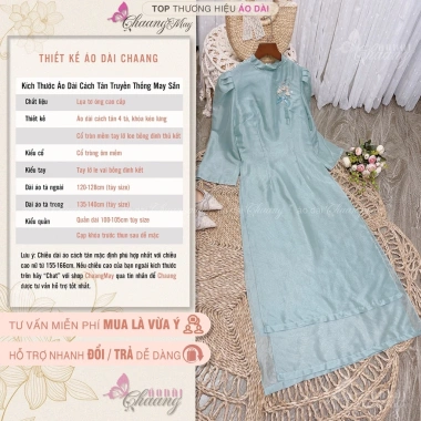 Áo dài cách tân nữ Uyển Thy Chaang May sẵn lụa tơ 4 tà lệch họa tiết ngọc đẹp dự tiệc lễ tết ADC088 8 Áo dài cách tân nữ Uyển Thy Chaang May sẵn lụa tơ 4 tà lệch họa tiết ngọc đẹp dự tiệc lễ tết ADC088 8