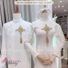 Áo dài cặp đôi Chaang May vải gấm họa tiết đồng tiền - Thiết kế sang trọng, đẹp cho tiệc cưới lễ tết ADC125, chất liệu cao cấp, giá ưu đãi