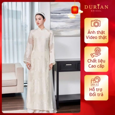 Áo Dài Cưới Cô Dâu Hồng Diệp Dáng Suông 4 Tà Von Ép Cao Cấp BS010 Giá ưu đãi 399k