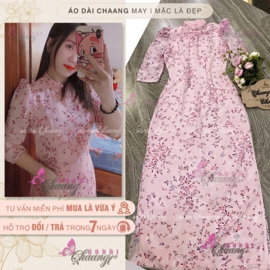 Áo dài hoa nhí tay bồng 4 tà vai phồng - Vải lụa tơ ép đẹp, may sẵn, giá chỉ 414.818₫, ưu đãi lễ hội 5 Áo dài hoa nhí tay bồng 4 tà vai phồng - Vải lụa tơ ép đẹp, may sẵn, giá chỉ 414.818₫, ưu đãi lễ hội 5