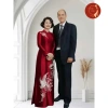 Áo dài mẹ Sui truyền thống thêu hạc cao cấp đỏ đô - Giá ưu đãi 719.000₫ 2