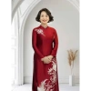 Áo dài mẹ Sui truyền thống thêu hạc cao cấp đỏ đô - Giá ưu đãi 719.000₫ 6