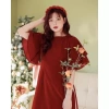 Áo dài nữ cách tân nhung cổ tròn, tay loe cánh tiên hai lớp - Siêu xinh, giá 300k 4