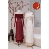 Áo dài Nữ cách tân trễ vai tay dài phối ngọc siêu xinh - Giá chỉ 415.000₫ 4