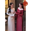 Áo dài Nữ cách tân trễ vai tay dài phối ngọc siêu xinh - Giá chỉ 415.000₫ 5
