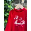 Áo Dài Tết Bé Gái Cúc Chi + Mấn Thỏ Thêu Xinh Xắn Giá 495k Giảm Đến 603.900 VND 10