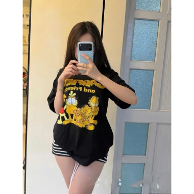 Áo Đôi Nam Nữ Gấu Che Chữ Phong Cách + Áo Thun Nữ Mẫu Mới Hot Trend - Giá 59.214 VND
