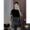 Áo Đôi Nam Nữ Loang Đen Xám Phối Chữ - Phong Cách Hot Trend, Giá chỉ 66.300₫ 6
