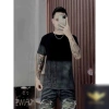 Áo Đôi Nam Nữ Loang Đen Xám Phối Chữ - Phong Cách Hot Trend, Giá chỉ 66.300₫ 9