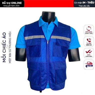 Áo gile công trình 120k - Bảo hộ an toàn, thoáng mát, chịu mài mòn kỹ sư, công nhân 5 Áo gile công trình 120k - Bảo hộ an toàn, thoáng mát, chịu mài mòn kỹ sư, công nhân 5