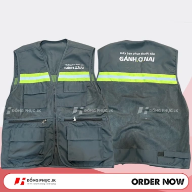 Áo gile kỹ sư bảo hộ lao động, may theo yêu cầu, giảm 19% chỉ 105.000 VNĐ, tối thiểu 5 chiếc