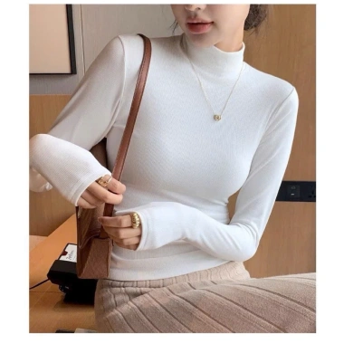 Áo giữ nhiệt nữ cổ lọ 3cm chất len tăm cao cấp, dài tay ôm dáng, co giãn tốt, giữ ấm cực ưu đãi, thời trang, điểm nóng 180.600 VND