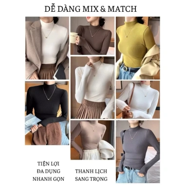 Áo giữ nhiệt nữ cổ lọ 3cm chất len tăm cao cấp, dài tay ôm dáng, co giãn tốt, giữ ấm cực ưu đãi, thời trang, điểm nóng 180.600 VND 8 Áo giữ nhiệt nữ cổ lọ 3cm chất len tăm cao cấp, dài tay ôm dáng, co giãn tốt, giữ ấm cực ưu đãi, thời trang, điểm nóng 180.600 VND 8