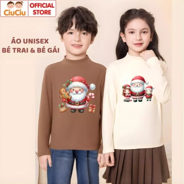 Áo Giữ Nhiệt Ông Già Noel Bé Trai và Bé Gái - CIUCIU KID Vải Zip Lông Mềm 119k 3