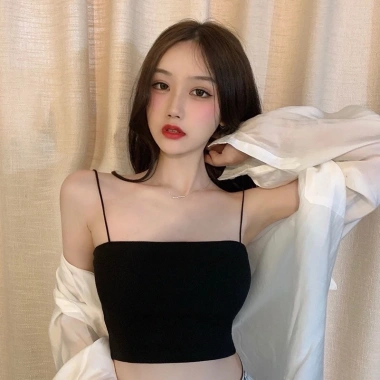 Áo hai dây nữ croptop ôm kiểu ống 2 dây bún cao cấp, giá 79.000đ - Sakura Shop