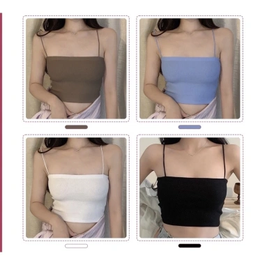 Áo hai dây nữ croptop ôm kiểu ống 2 dây bún cao cấp, giá 79.000đ - Sakura Shop 6 Áo hai dây nữ croptop ôm kiểu ống 2 dây bún cao cấp, giá 79.000đ - Sakura Shop 6