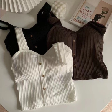 Áo Hai Dây Trơn Màu Vải Tăm Lụa Sớ Nhỏ - Kiểu Dáng Quyến Rũ, Giá 78.999 VND