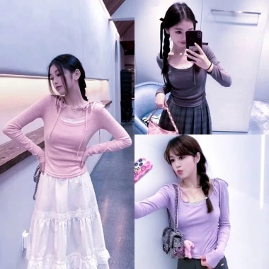 Áo hồng ren 2P + yếm ren, size 38-72kg, tặng dây chuyền cao cấp, giảm giá tới 18% 5