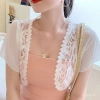 Áo khoác Bolero nữ cỡ lớn trắng đen tay ngắn, ren filipiniana – chỉ 90.468₫
