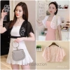 Áo khoác Bolero nữ cỡ lớn trắng đen tay ngắn, ren filipiniana – chỉ 90.468₫ 2