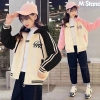 Áo khoác bomber nỉ bông thu đông cho bé gái 6-14 tuổi, 18-52kg, mẫu MAS, siêu ấm, giảm còn 85.000₫ 4