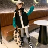Áo khoác bomber nỉ bông thu đông cho bé gái 6-14 tuổi, 18-52kg, mẫu MAS, siêu ấm, giảm còn 85.000₫ 10