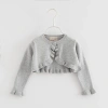 Áo Khoác Cardigan Dệt Kim Tay Dài Cổ Tròn Màu Sắc Đơn Giản Bé Gái 162.864 VND 4