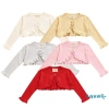 Áo Khoác Cardigan Dệt Kim Tay Dài Cổ Tròn Màu Sắc Đơn Giản Bé Gái 162.864 VND 8