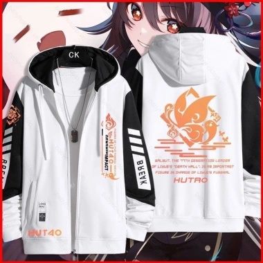 Áo khoác cardigan Genshin Impact Hu Tao unisex dài tay zipper jersey - 194.400₫