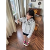 Áo Khoác Cardigan Nữ Retro Họa Tiết Gấu Nhỏ với Mũ Trùm Đầu, Ấm Cho Thu Đông 3