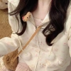 Áo khoác hoodie F&X hoa hồng nữ tính, nơ nhẹ, phong cách Nhật Bản mùa thu đông 4