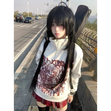 Áo khoác hoodie nữ cổ đứng phong cách Nhật Bản, dài tay rộng mùa xuân hè 2.025 - Giá ưu đãi 237.826₫