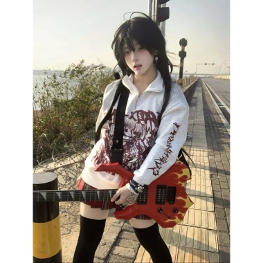 Áo khoác hoodie nữ cổ đứng phong cách Nhật Bản, dài tay rộng mùa xuân hè 2.025 - Giá ưu đãi 237.826₫