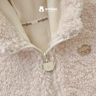 Áo Khoác Lông Bé 8-18kg Mũ Tai Cún, Lông Dày Lót Nỉ, Giá ưu đãi 316.000₫ 3