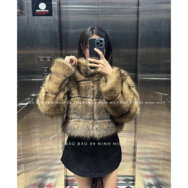 Áo khoác lông rái cá Luxury CropTop 862 chuẩn Quảng Châu VIP, khóa Titan dày dặn nặng tay, giảm 21% 2