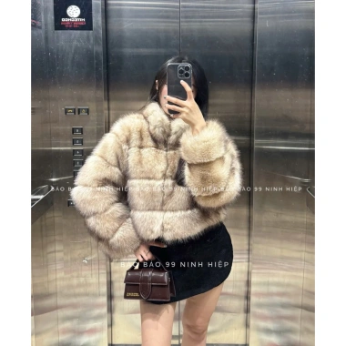 Áo khoác lông rái cá Luxury CropTop 862 chuẩn Quảng Châu VIP, khóa Titan dày dặn nặng tay, giảm 21% 3