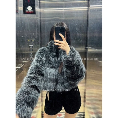 Áo khoác lông rái cá Luxury CropTop 862 chuẩn Quảng Châu VIP, khóa Titan dày dặn nặng tay, giảm 21% 7