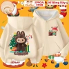 Áo khoác nỉ hoodie lót bông Noel Labubu cho bé trai, bé gái CIUCIU KID vải co dãn mềm ấm giữ nhiệt 4