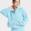 Áo khoác nỉ nữ All In Motion dáng crop thể thao, khóa kéo nửa dây, nhẹ nhẹ, VNXK: Giá chỉ 45.000₫ 3