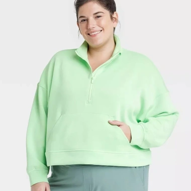 Áo khoác nỉ nữ All In Motion dáng crop thể thao, khóa kéo nửa dây, nhẹ nhẹ, VNXK: Giá chỉ 45.000₫ 8 Áo khoác nỉ nữ All In Motion dáng crop thể thao, khóa kéo nửa dây, nhẹ nhẹ, VNXK: Giá chỉ 45.000₫ 8