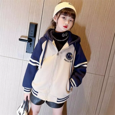 Áo khoác nỉ thu đông bé gái 1.997A, hoodie size 18-52kg, giảm giá 85.000 VND