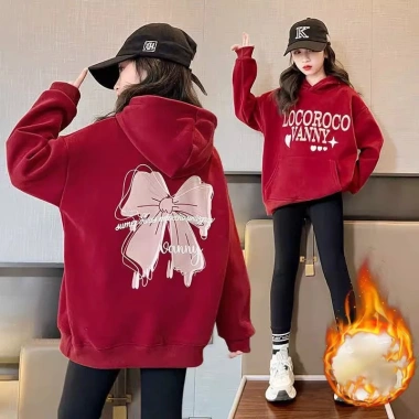 Áo khoác nỉ thu đông bé gái 1.997A, hoodie size 18-52kg, giảm giá 85.000 VND