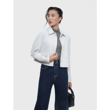 Áo khoác nữ CANIFA cổ bẻ dài tay dáng ngắn - Giá chỉ 559.000 VND, giảm tới 20%