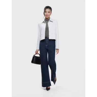 Áo khoác nữ CANIFA cổ bẻ dài tay dáng ngắn - Giá chỉ 559.000 VND, giảm tới 20%