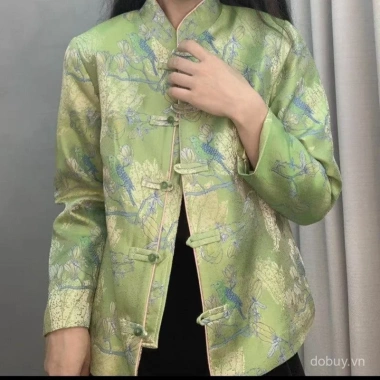 Áo khoác nữ jacquard thanh lịch phong cách retro mùa xuân - Giá ưu đãi 357.117đ