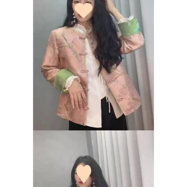 Áo khoác nữ jacquard thanh lịch phong cách retro mùa xuân - Giá ưu đãi 357.117đ
