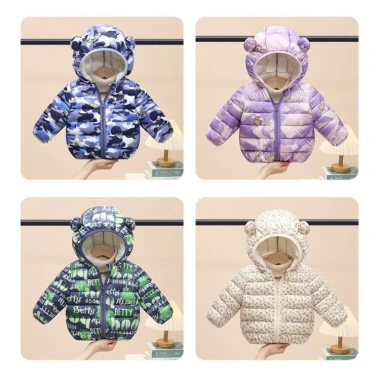 Áo khoác trẻ em chống gió dày lót polyester, thoáng khí, phù hợp mọi mùa 2