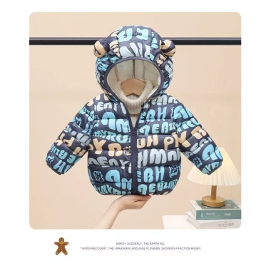 Áo khoác trẻ em chống gió dày lót polyester, thoáng khí, phù hợp mọi mùa 7